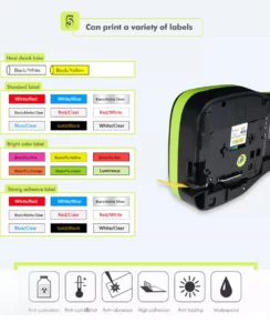 دستگاه چاپ لیبل پرتابل handheld label maker PT-110E - Image 8